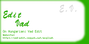 edit vad business card